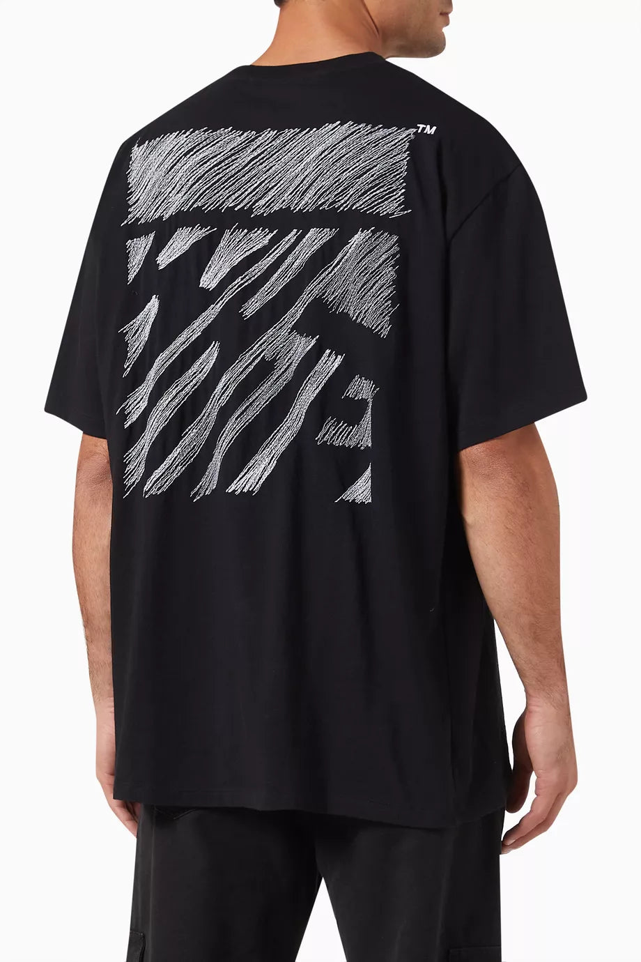 Off-White Scribble Diagonal Oversized T-shirt in Jersey