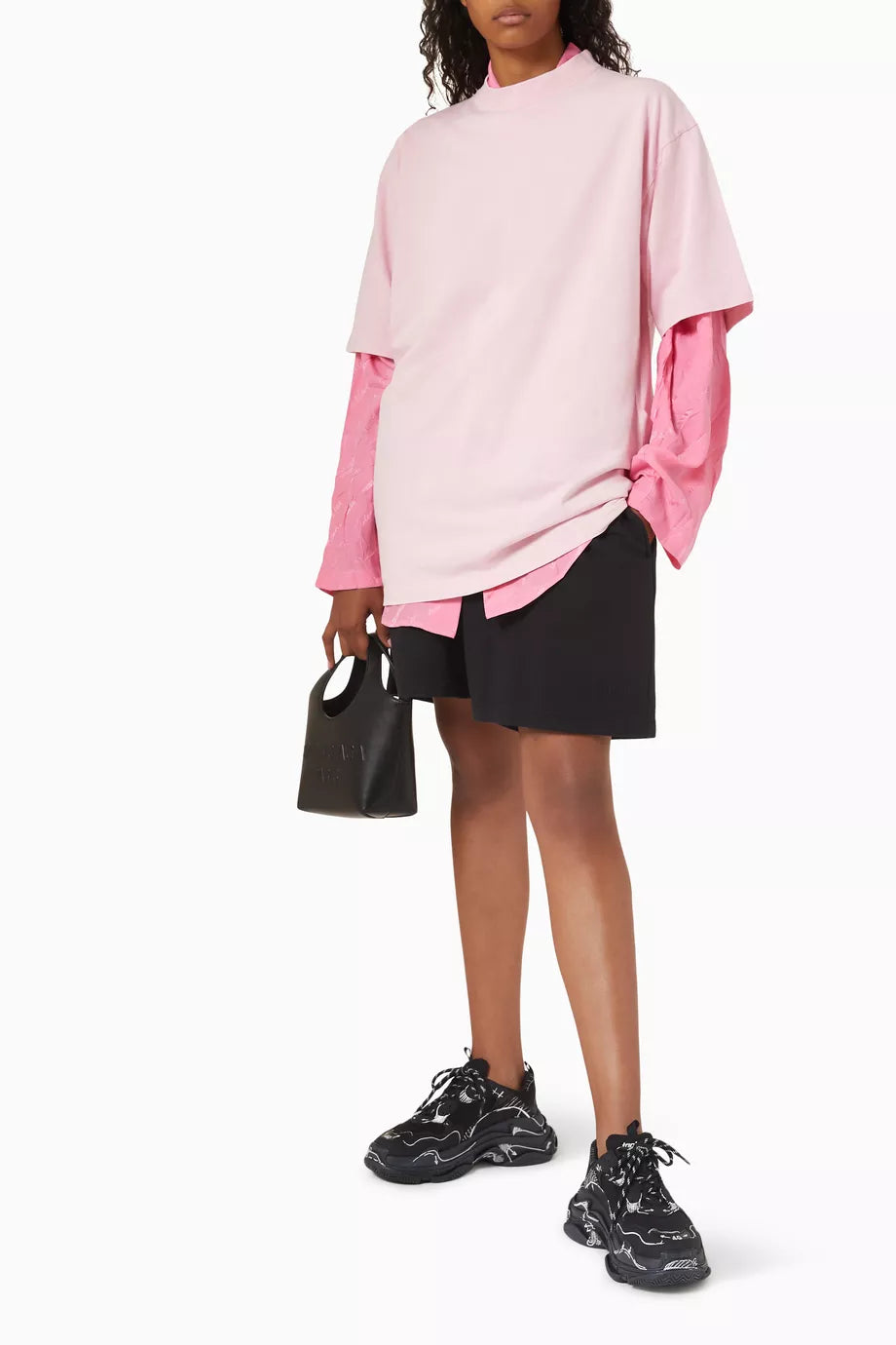 Balenciaga BB Paris Strass Medium Fit T-shirt in Vintage Jersey