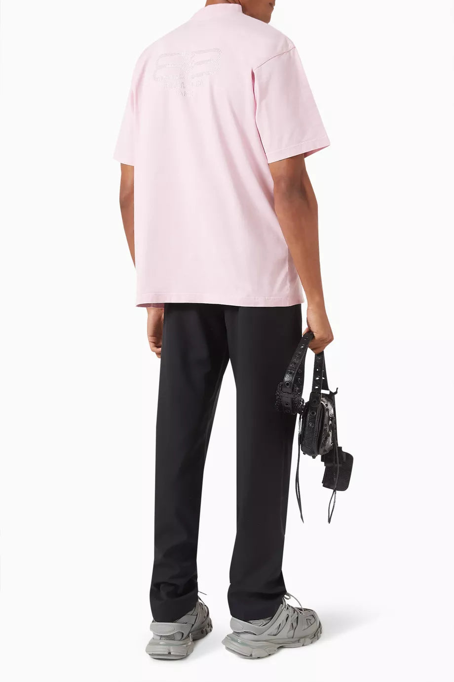 Balenciaga BB Paris Strass Medium Fit T-shirt in Vintage Jersey