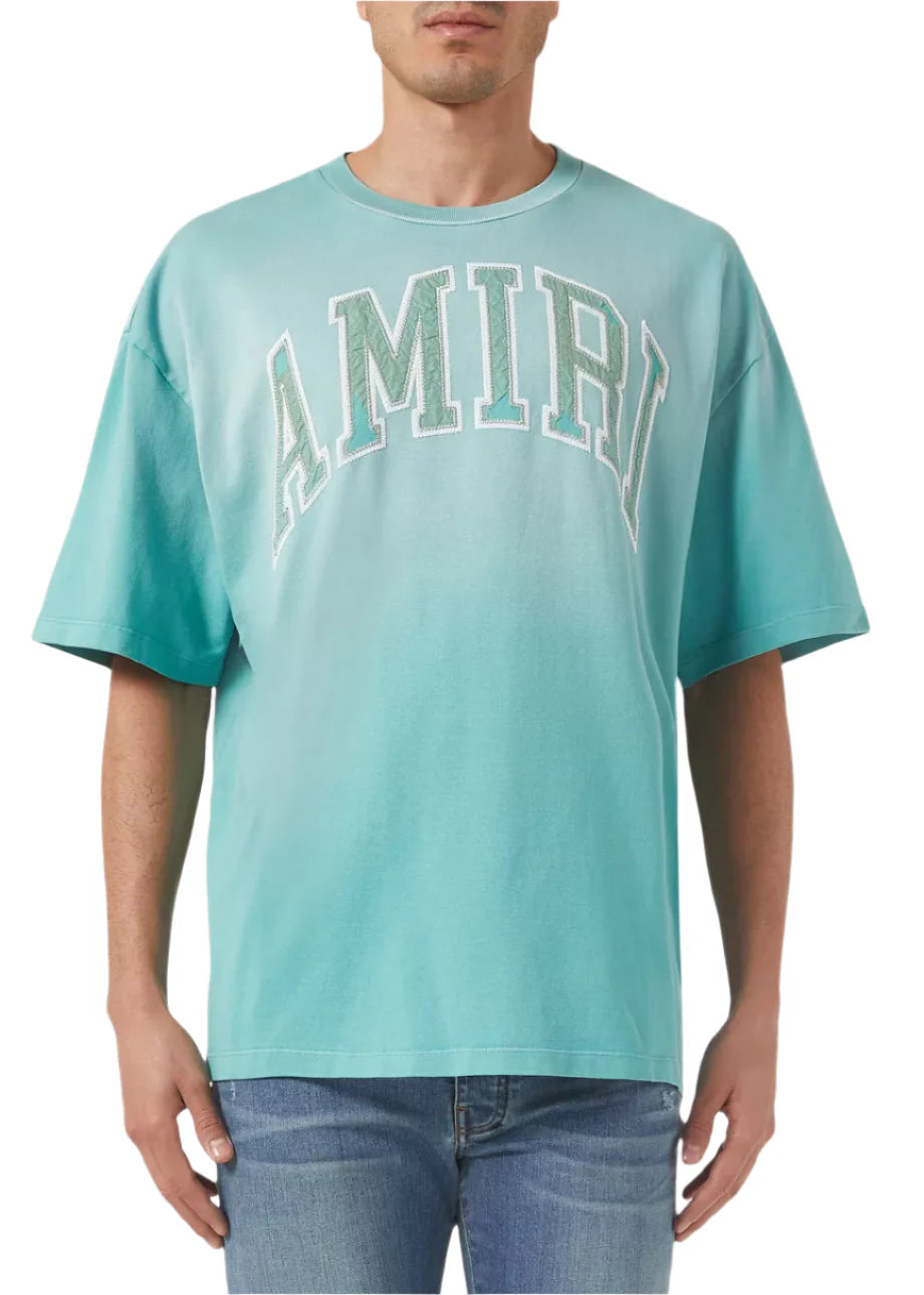 Amiri Follow Vintage Oversized T-shirt in Cotton Blue