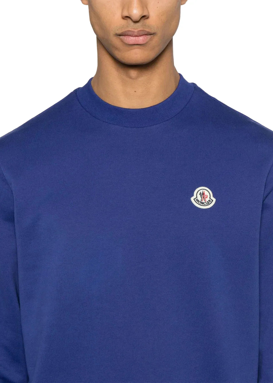 Moncler Logo Cotton Sweatshirt 'Navy Blue'