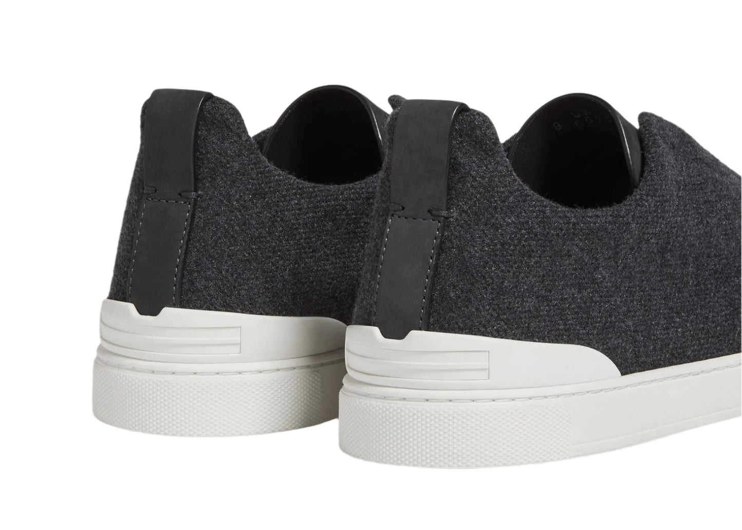 Zegna Triple Stitch Canvas Slip-On Sneakers "Black"