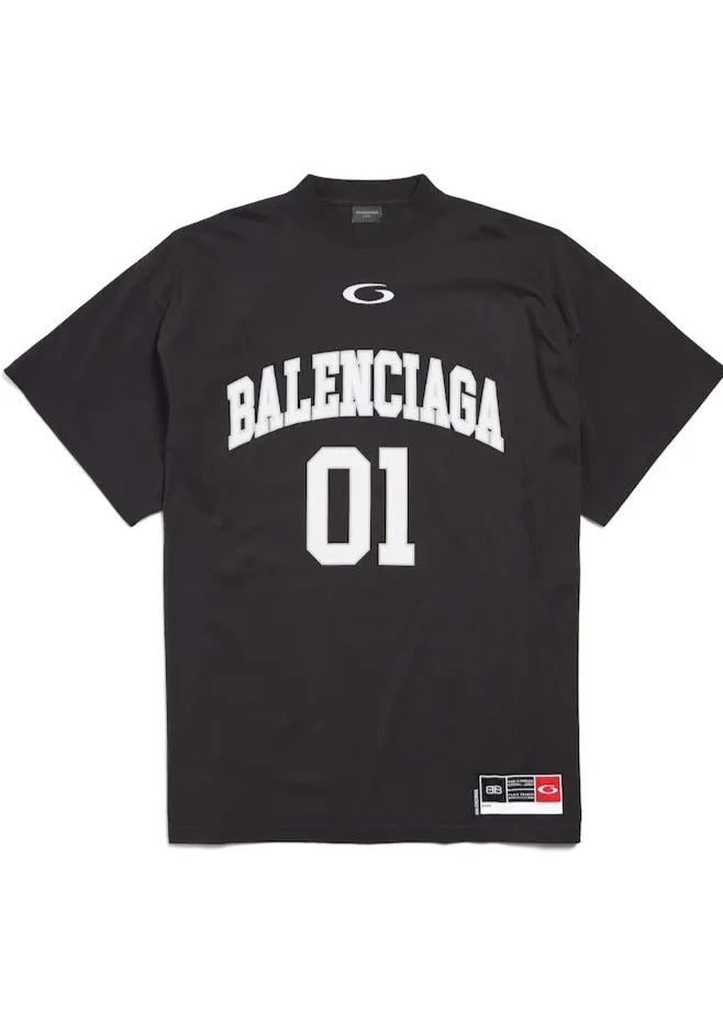 Balenciaga Men's Basketball Series - Oversized T-shirt in Black