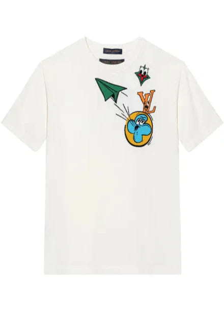 Louis Vuitton Monogram Comics Intarsia Short-Sleeved Crewneck