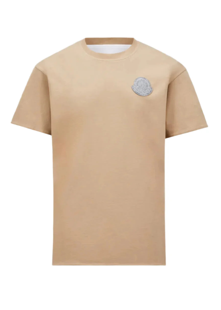 Moncler Logo Reversible T-Shirt Beige