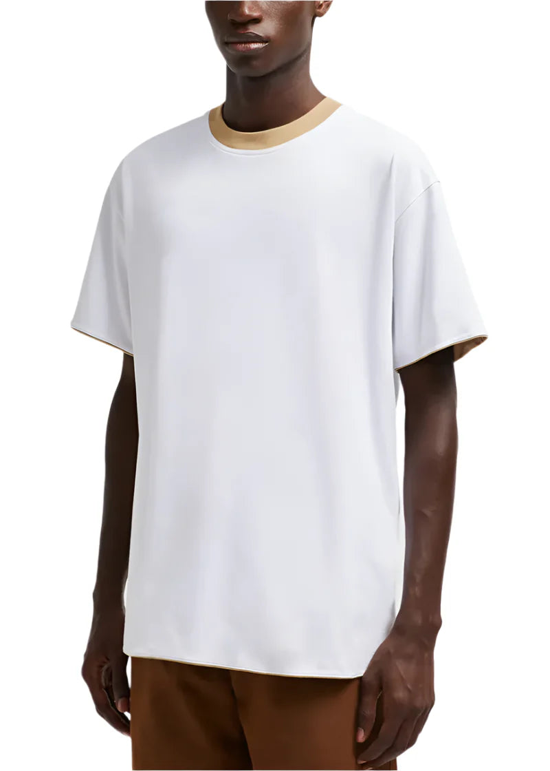 Moncler Logo Reversible T-Shirt Beige