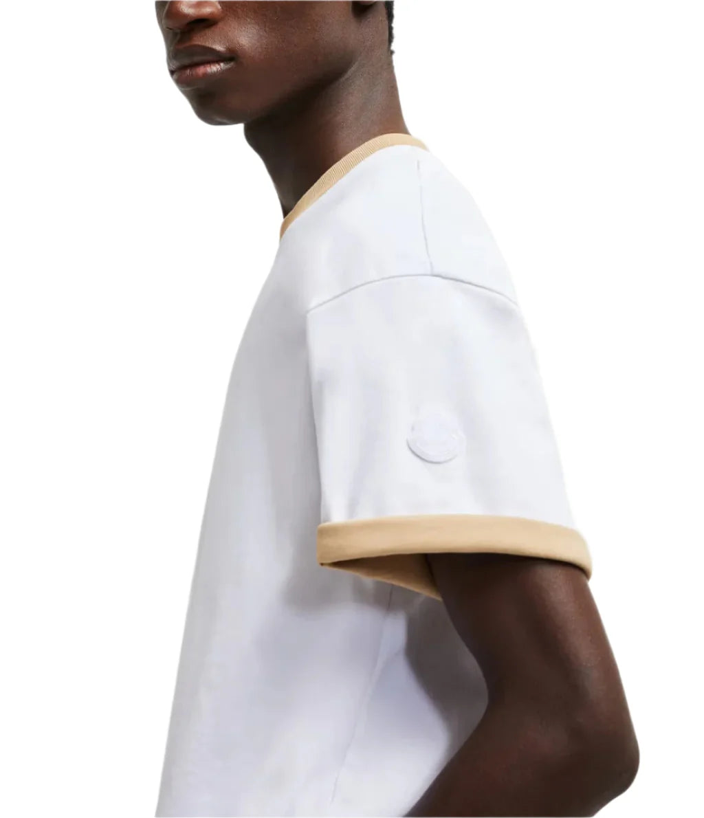 Moncler Logo Reversible T-Shirt Beige