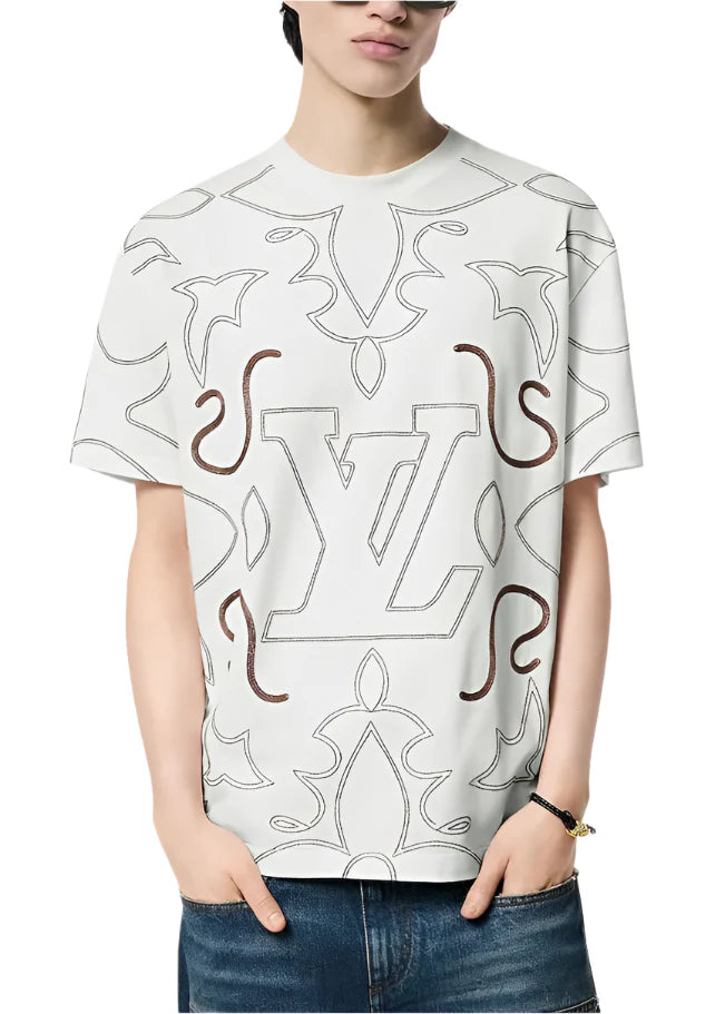 Louis Vuitton Embroidered Cotton T-Shirt