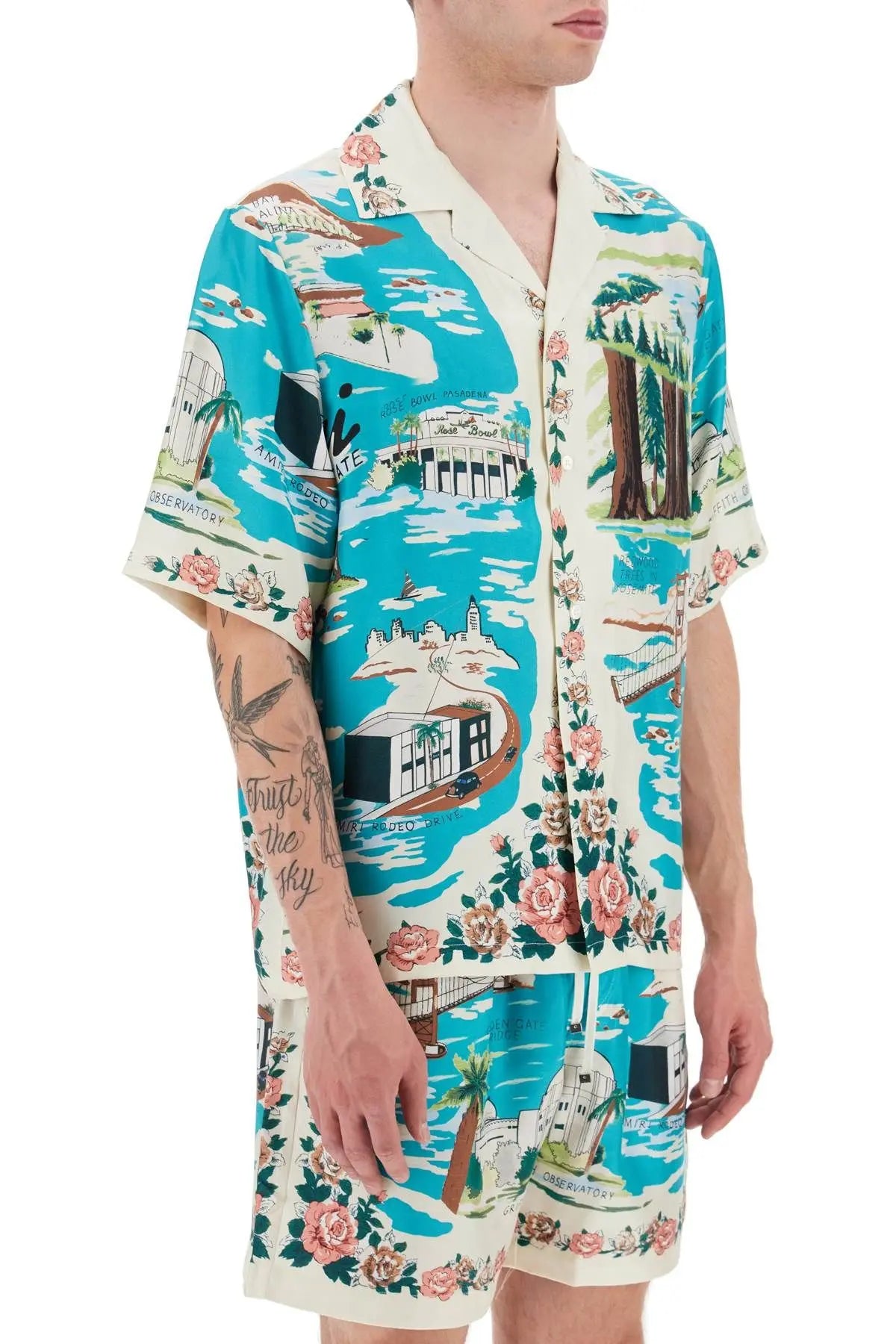 Amiri California hawaiian silk bowling shirt Amiri