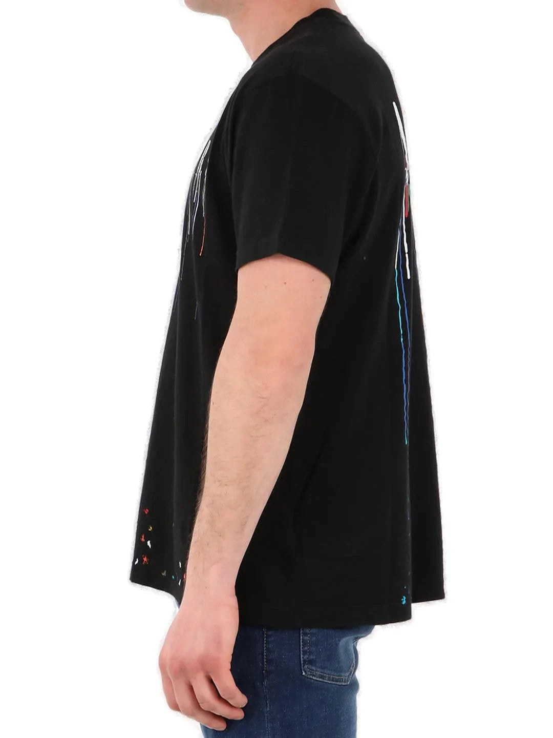 Amiri Paint-Drip Logo Crewneck T-Shirt