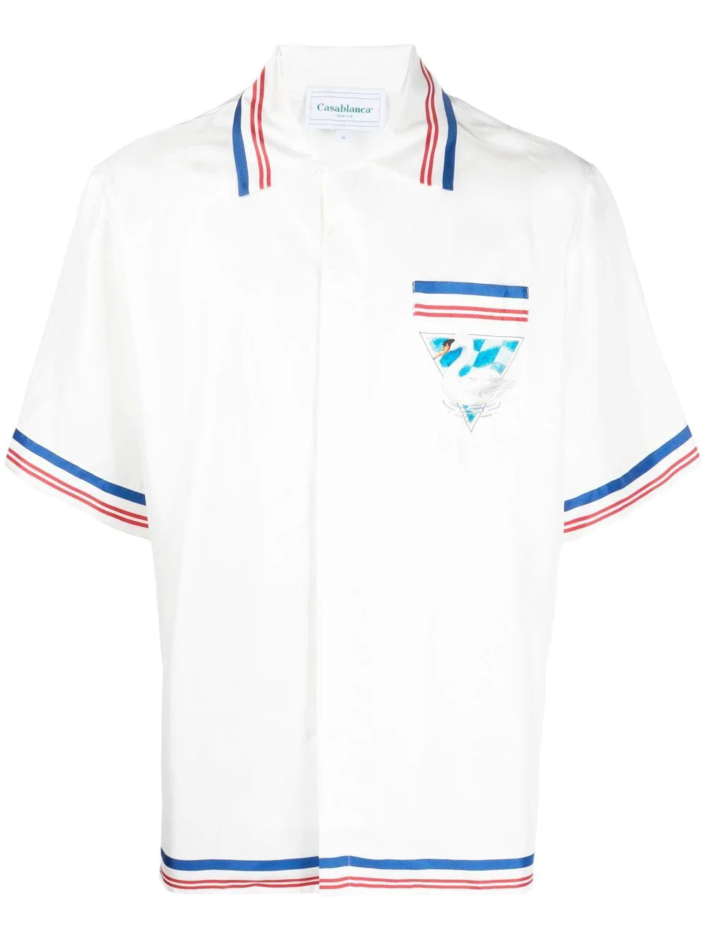 Casablanca Cuban collar graphic-print shirt
