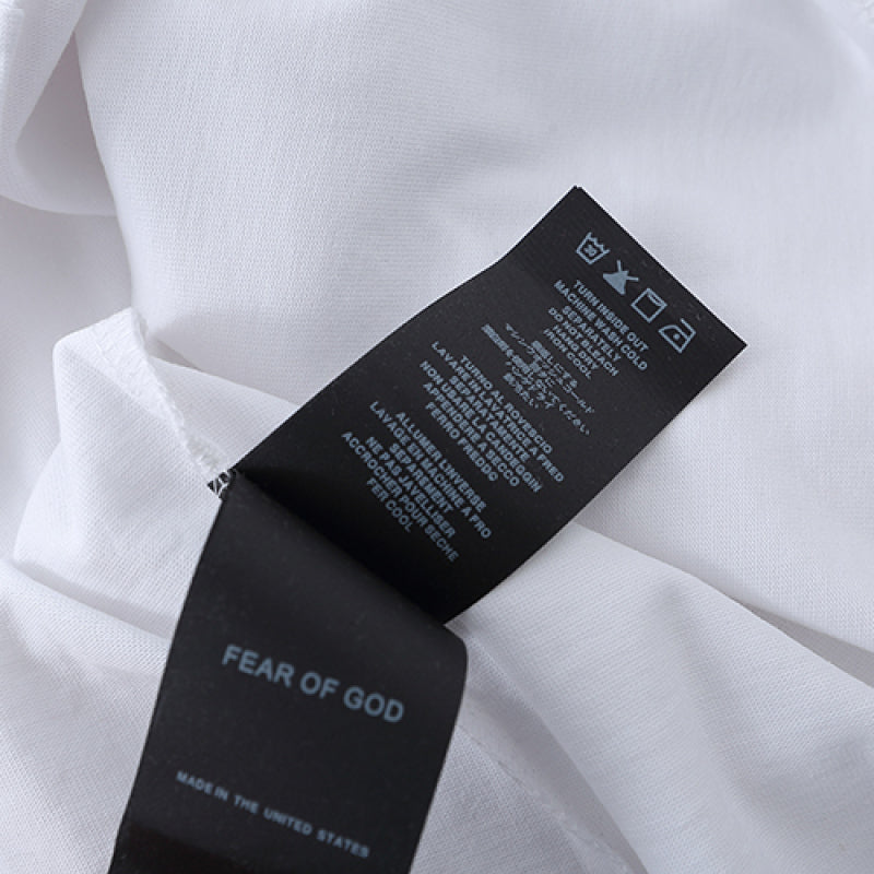 Fear of God Essentials Core T-shirt BLANC AND BLACK