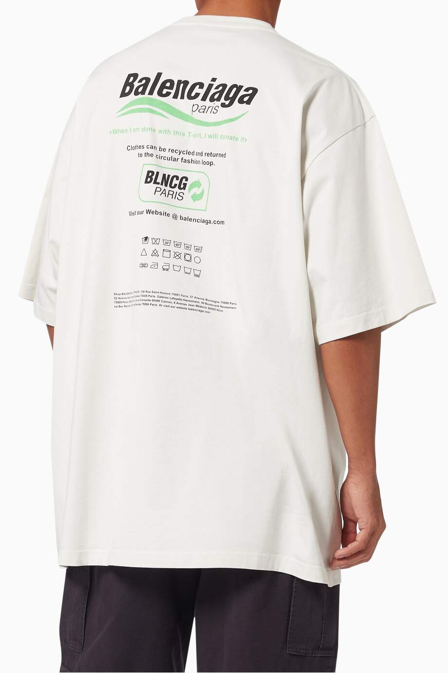 BALENCIAGA Dry Cleaning Large Fit T-shirt in Organic Vintage Jersey