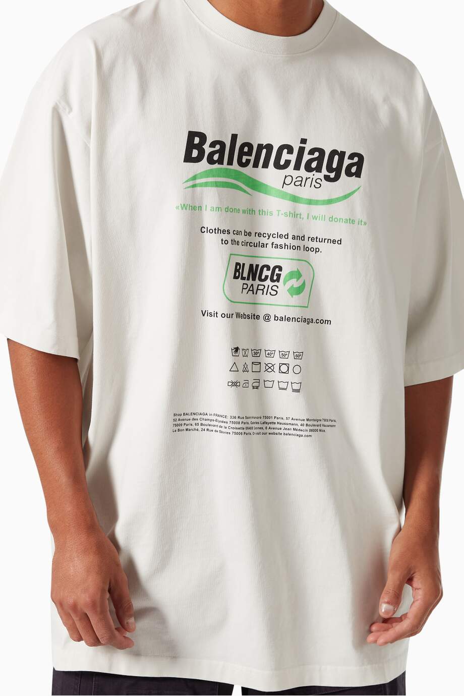 BALENCIAGA Dry Cleaning Large Fit T-shirt in Organic Vintage Jersey