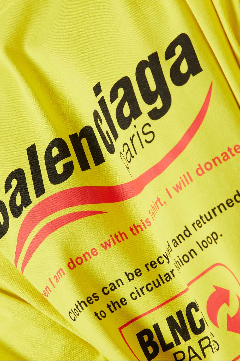 BALENCIAGA Dry Cleaning Large Fit T-shirt in Organic Vintage Jersey