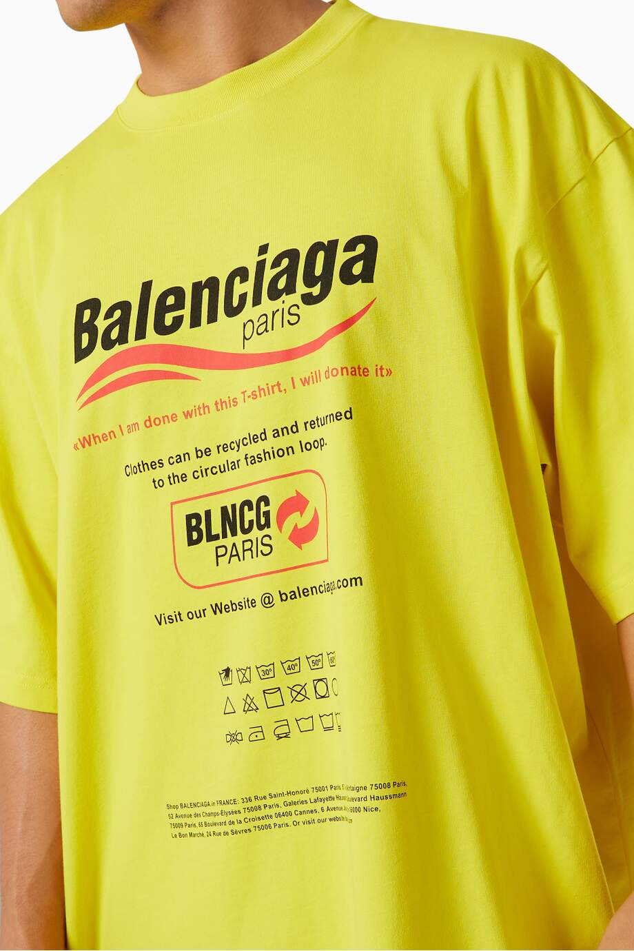 BALENCIAGA Dry Cleaning Large Fit T-shirt in Organic Vintage Jersey