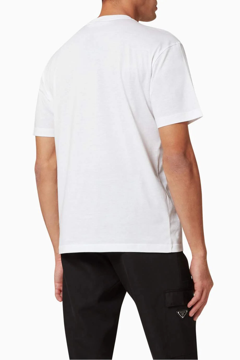 PRADA Terry Logo T-shirt in Cotton Jersey