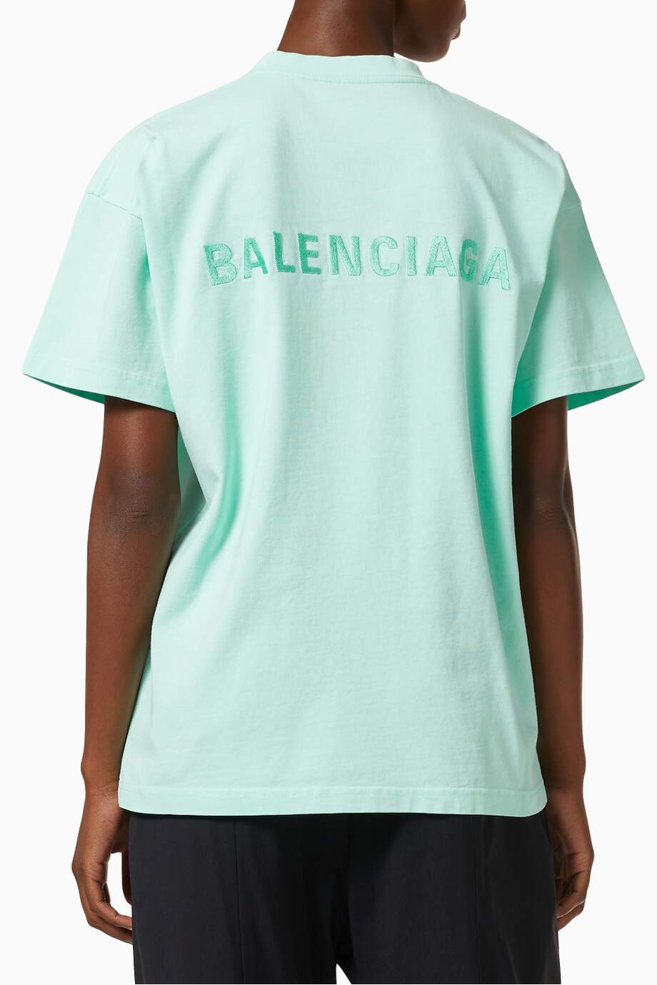 BALENCIAGA Logo Medium Fit T shirt in Organic Vintage Jersey