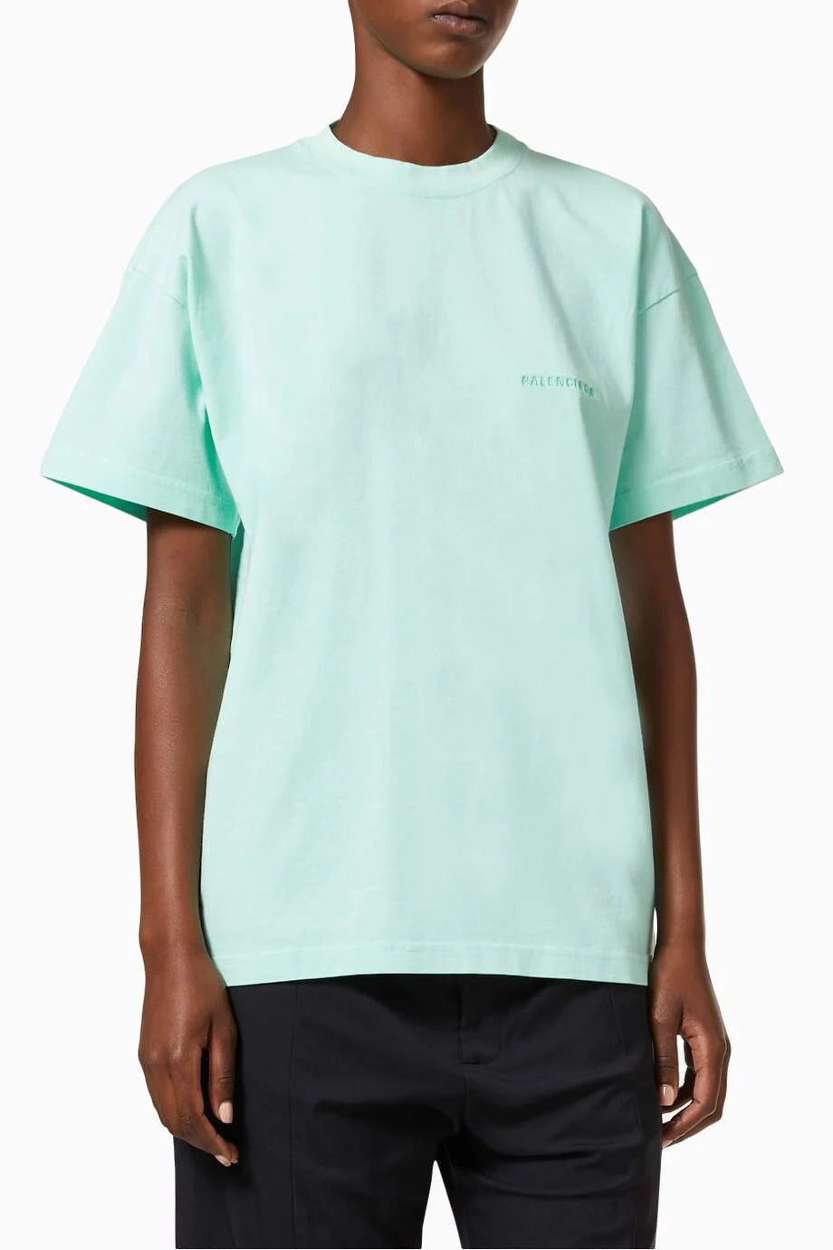 BALENCIAGA Logo Medium Fit T-shirt in Organic Vintage Jersey
