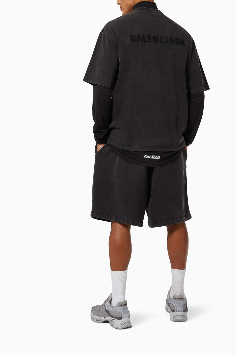 BALENCIAGANEW SEASON Logo Medium Fit T-shirt in Vintage Cotton Jersey