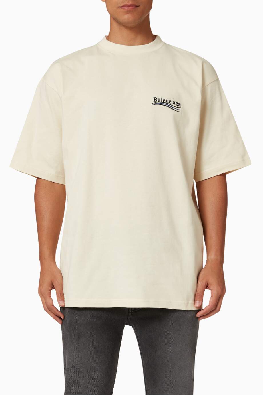 BALENCIAGA Political Campaign T-shirt in Vintage Jersey
