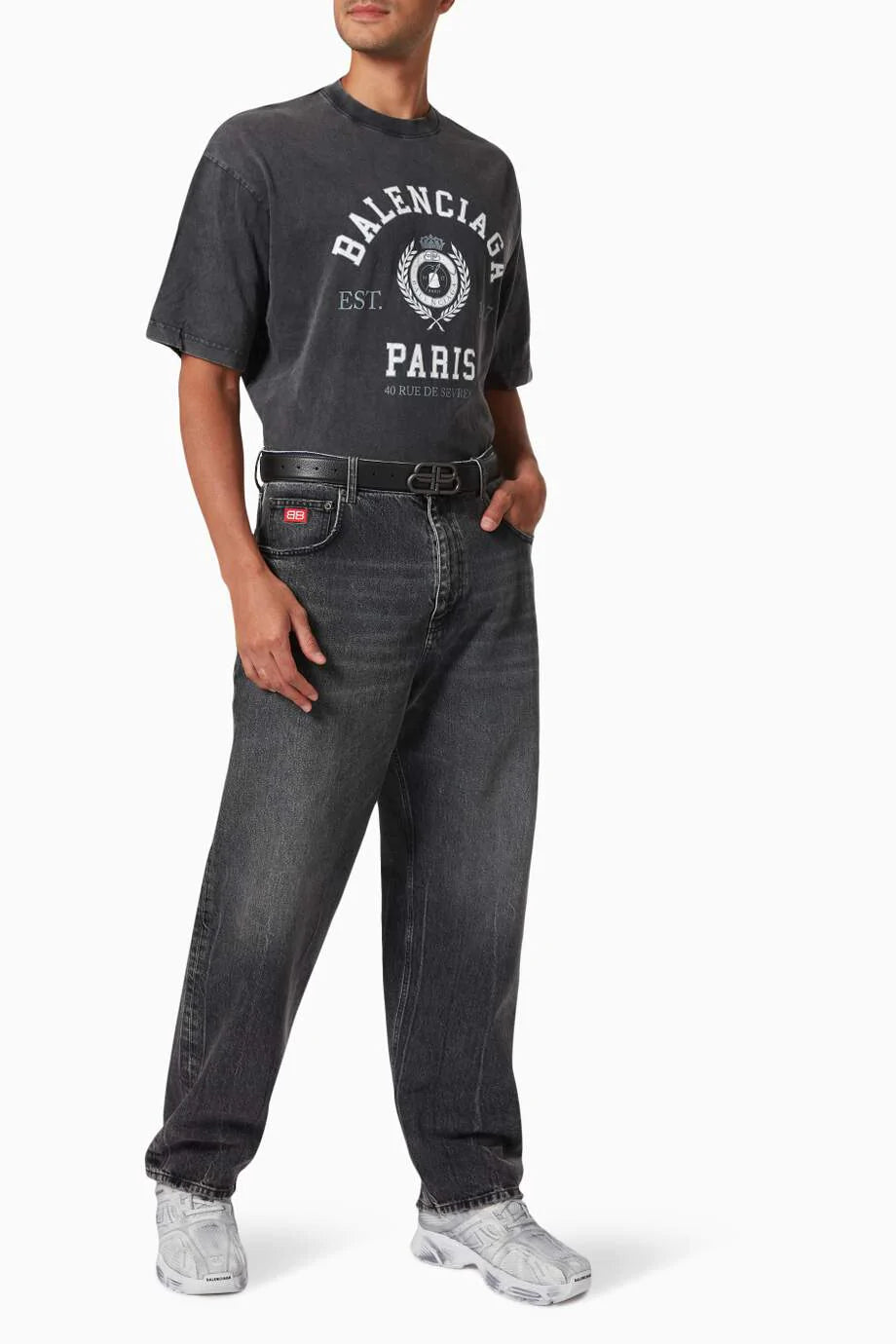 BALENCIAGA College 1917 Medium Fit T-shirt in Vintage Cotton Jersey