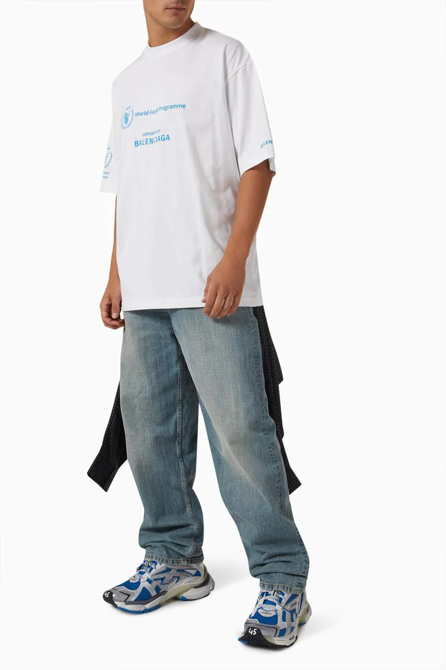 Balenciaga Logo T-shirt in Organic Cotton Jersey