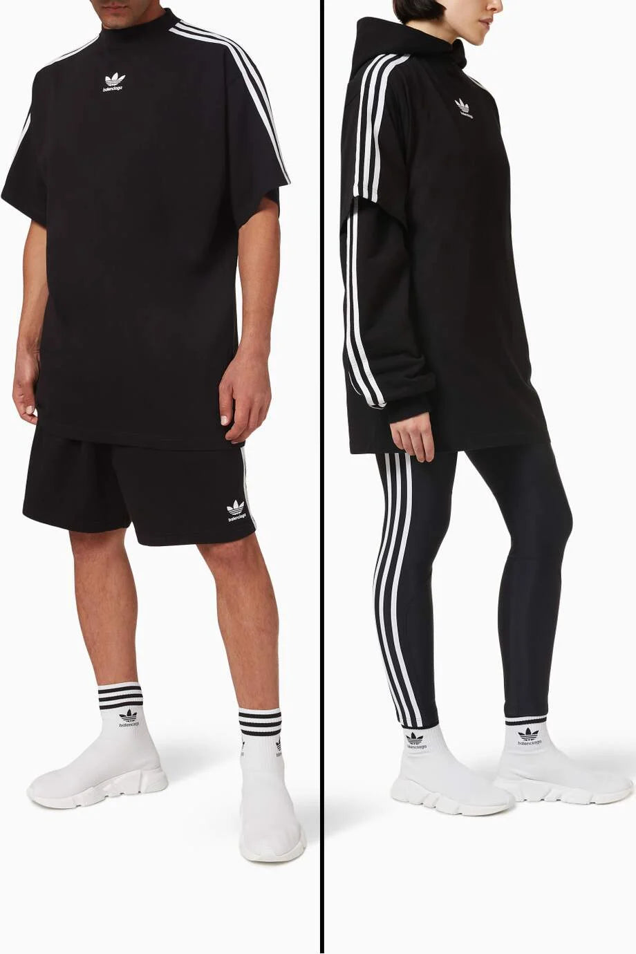BALENCIAGA x Adidas Oversized T-shirt in Cotton Jersey