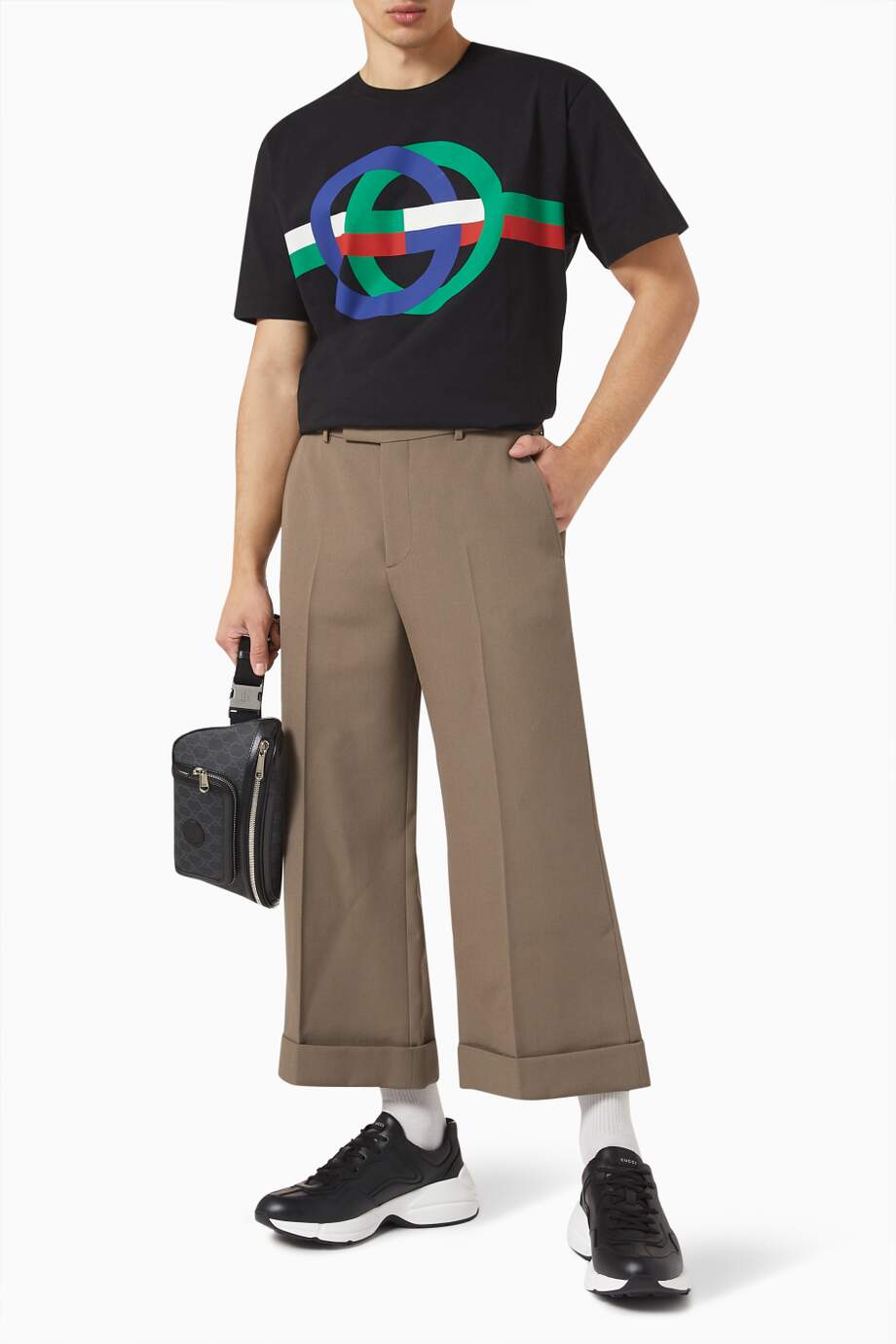 GUCCI Round GG T-shirt in Cotton