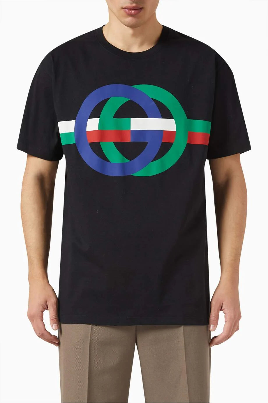 GUCCI Round GG T-shirt in Cotton