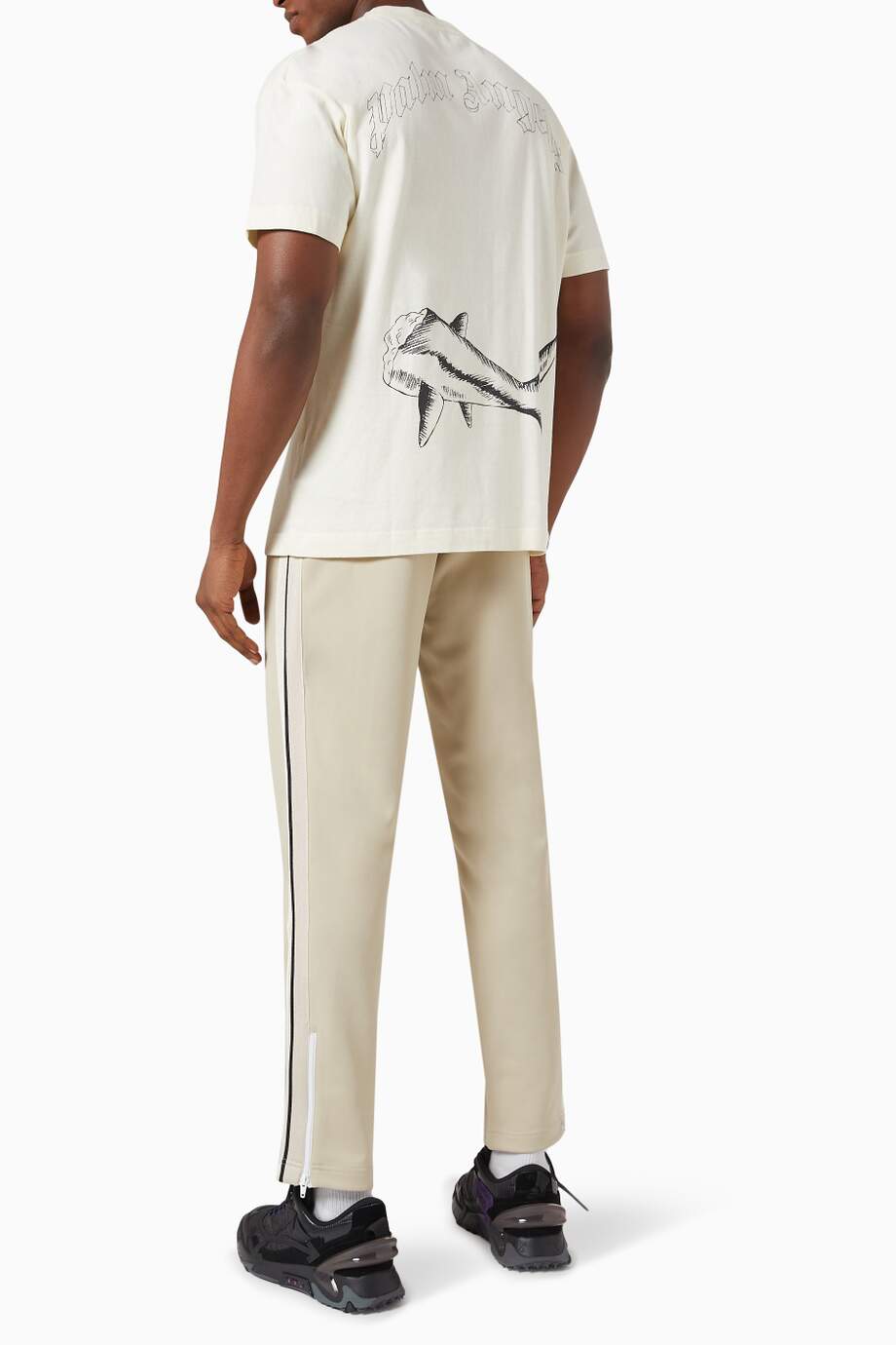 Palm Angels Broken Shark T-shirt in Cotton Jersey