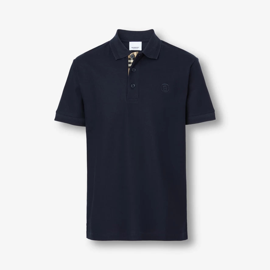 BURBERRY Monogram Motif Cotton Piqué Polo Shirt