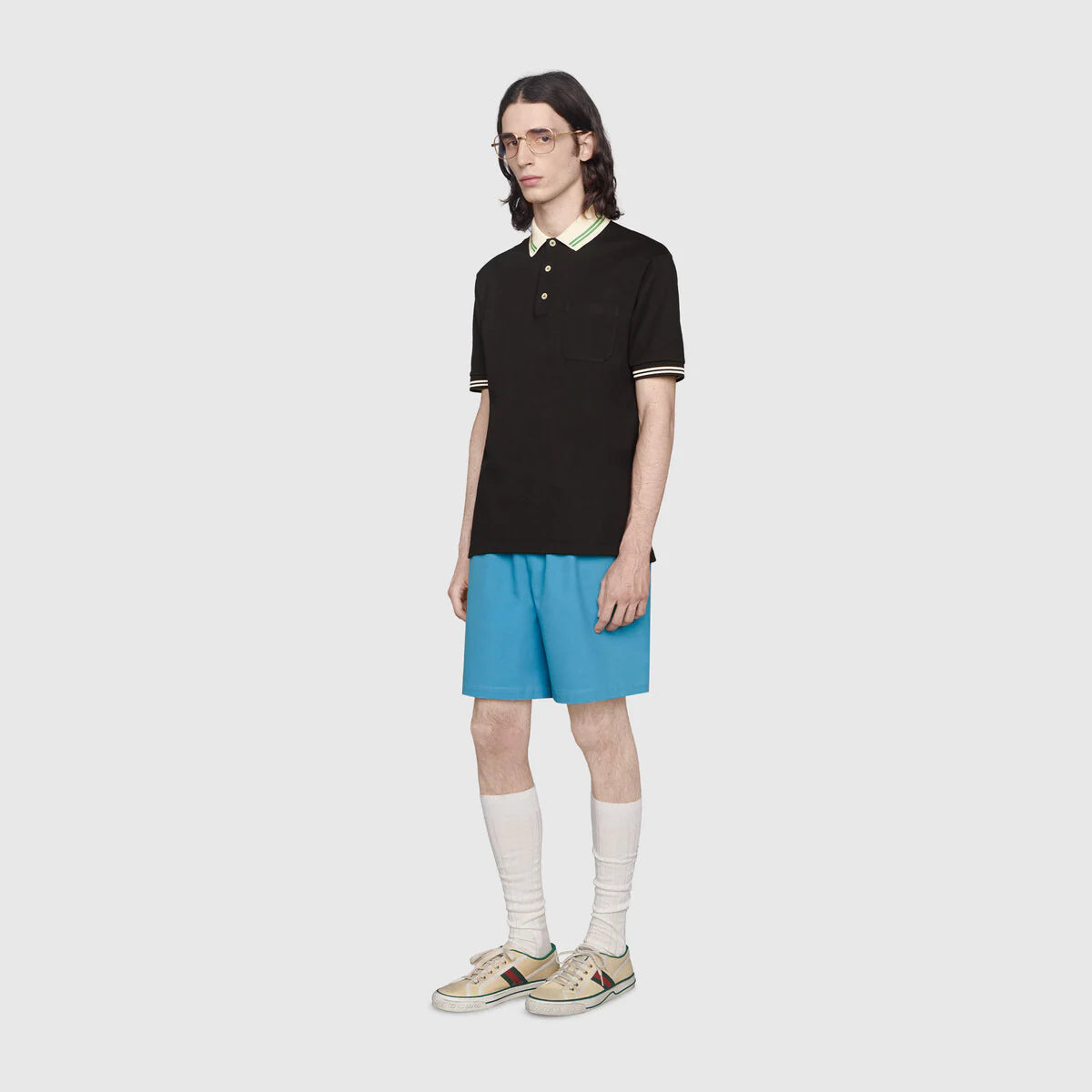 Gucci Cotton piquet polo with Interlocking G