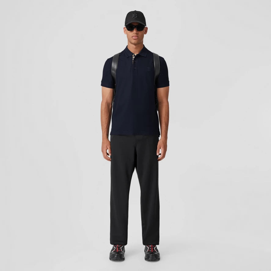 BURBERRY Monogram Motif Cotton Piqué Polo Shirt
