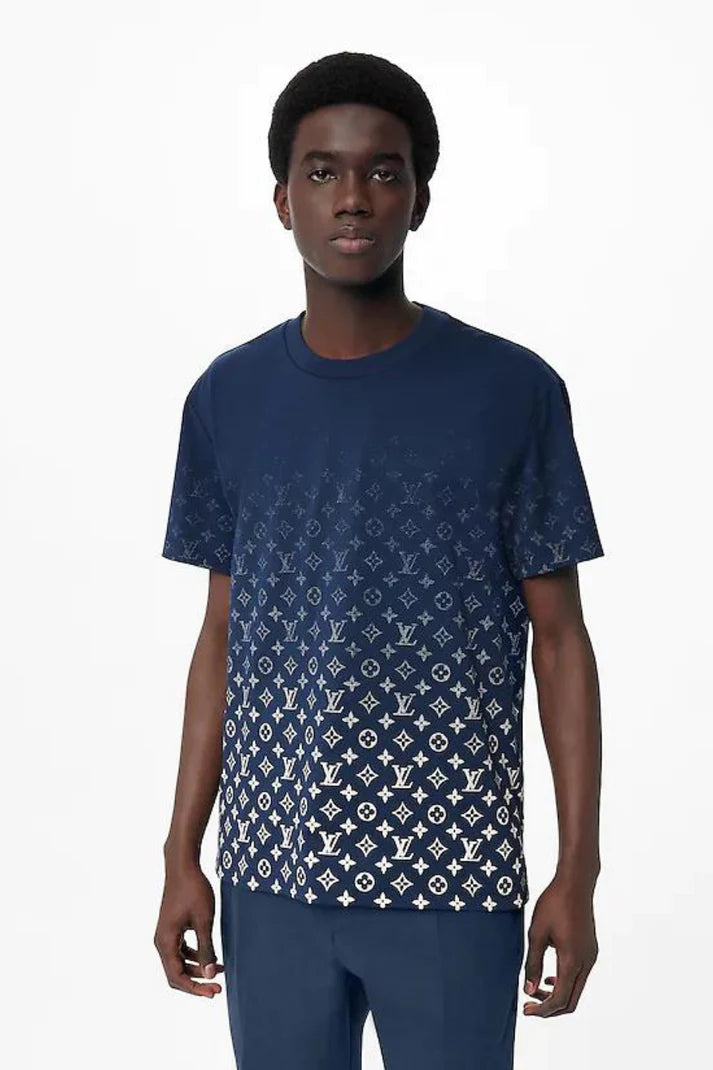 Louis Vuitton LV Monogram Gradient Navy Blue T Shirt
