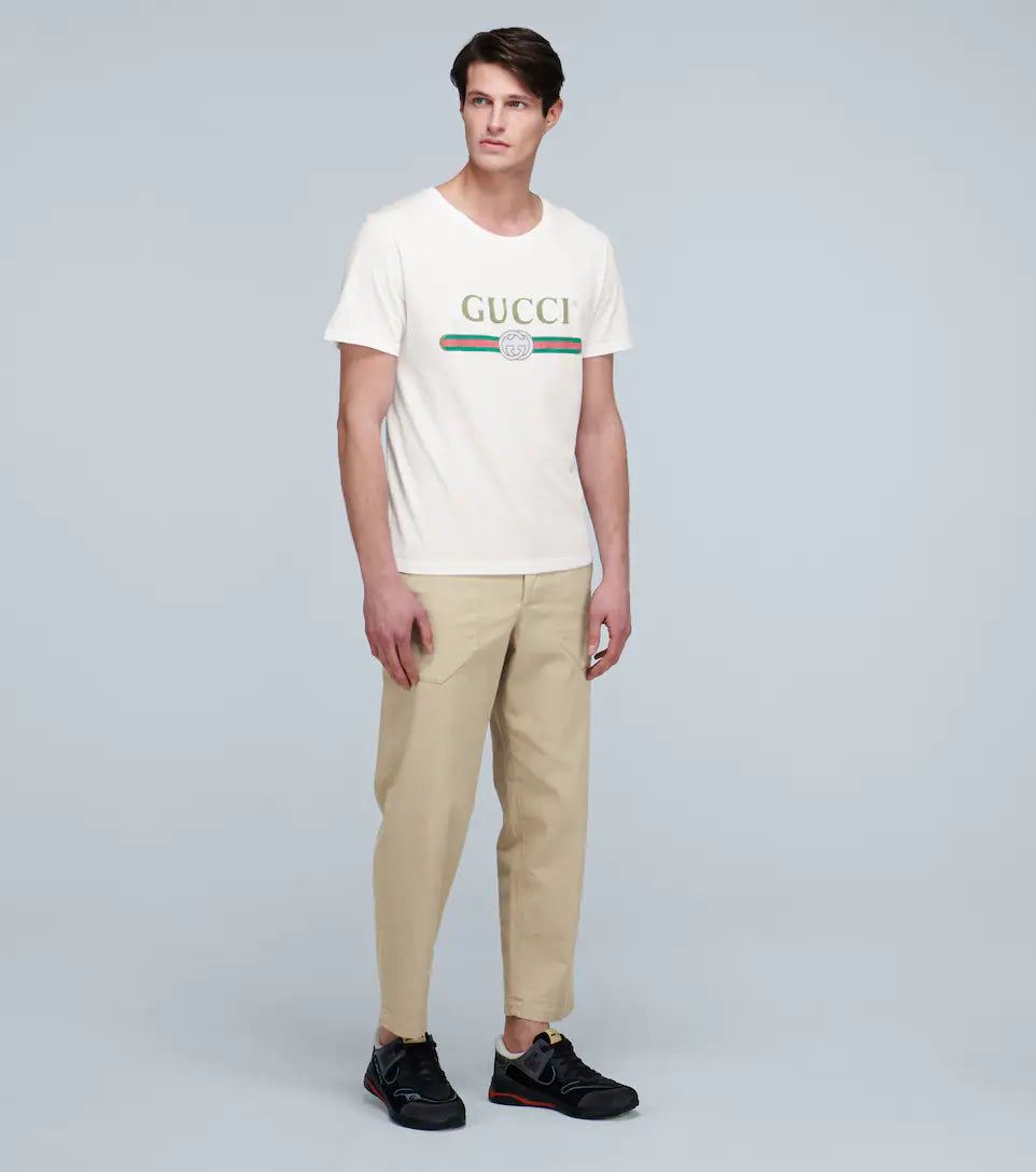 GUCCI Oversized cotton T-shirt with logo
