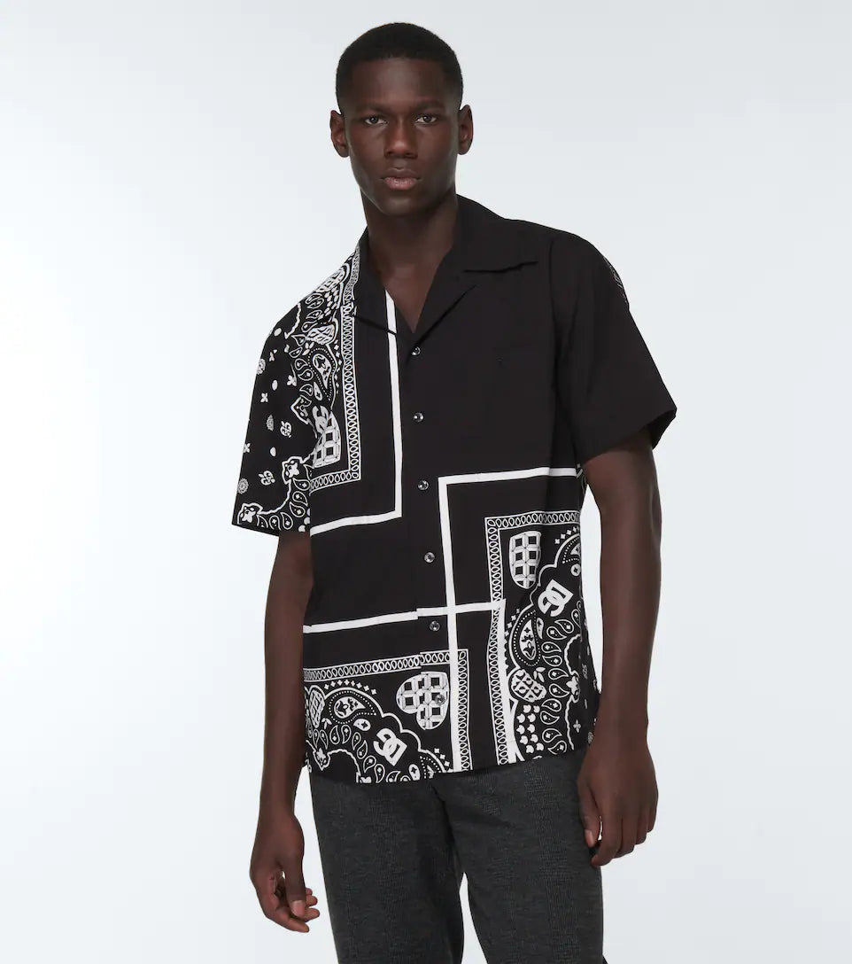 DOLCE&GABBANA Bandana-printed cotton shirt