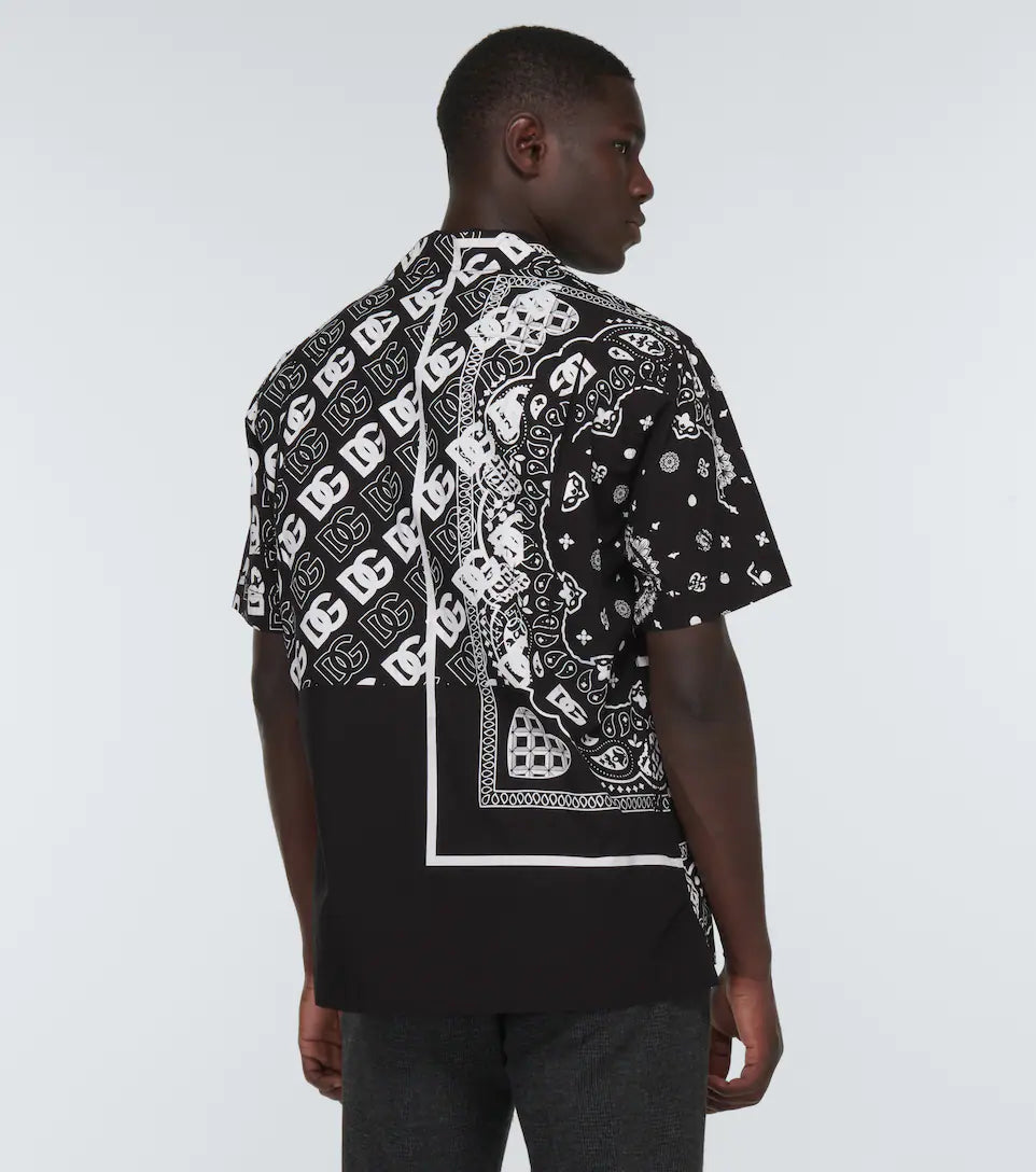 DOLCE&GABBANA Bandana-printed cotton shirt