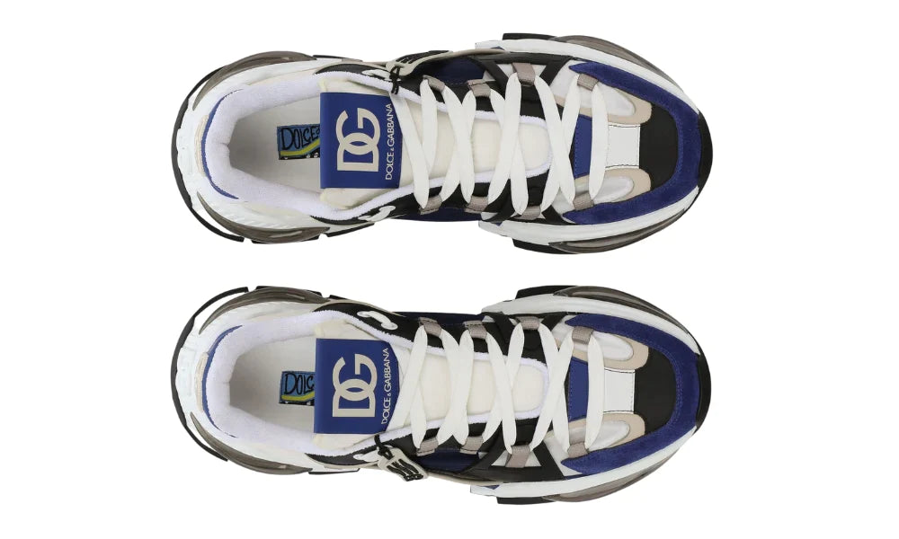 Dolce & Gabbana Men's Blue Mixed-material Airmaster Sneakers