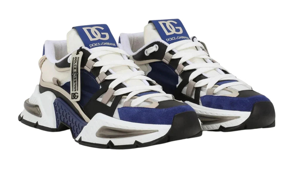 Dolce & Gabbana Men's Blue Mixed-material Airmaster Sneakers