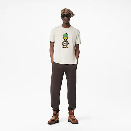 Louis Vuitton INTARSIA JACQUARD DUCK SHORT-SLEEVED CREWNECK