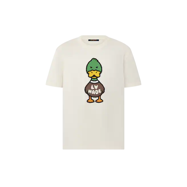 Louis Vuitton INTARSIA JACQUARD DUCK SHORT-SLEEVED CREWNECK