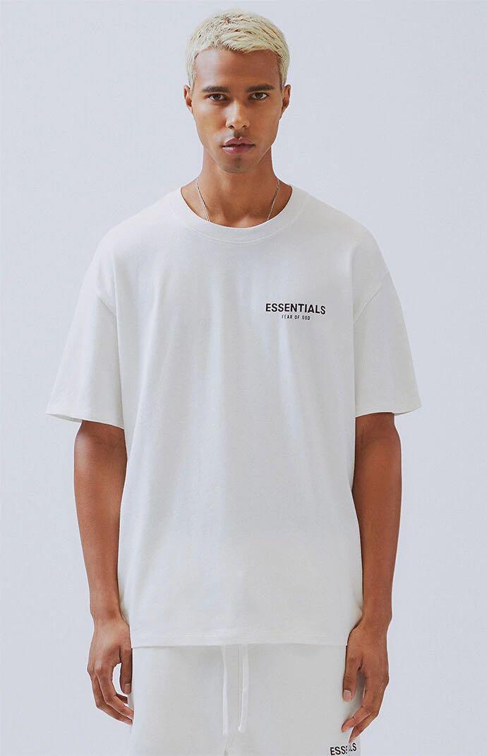 Fear of God Essentials Core T-shirt BLANC AND BLACK