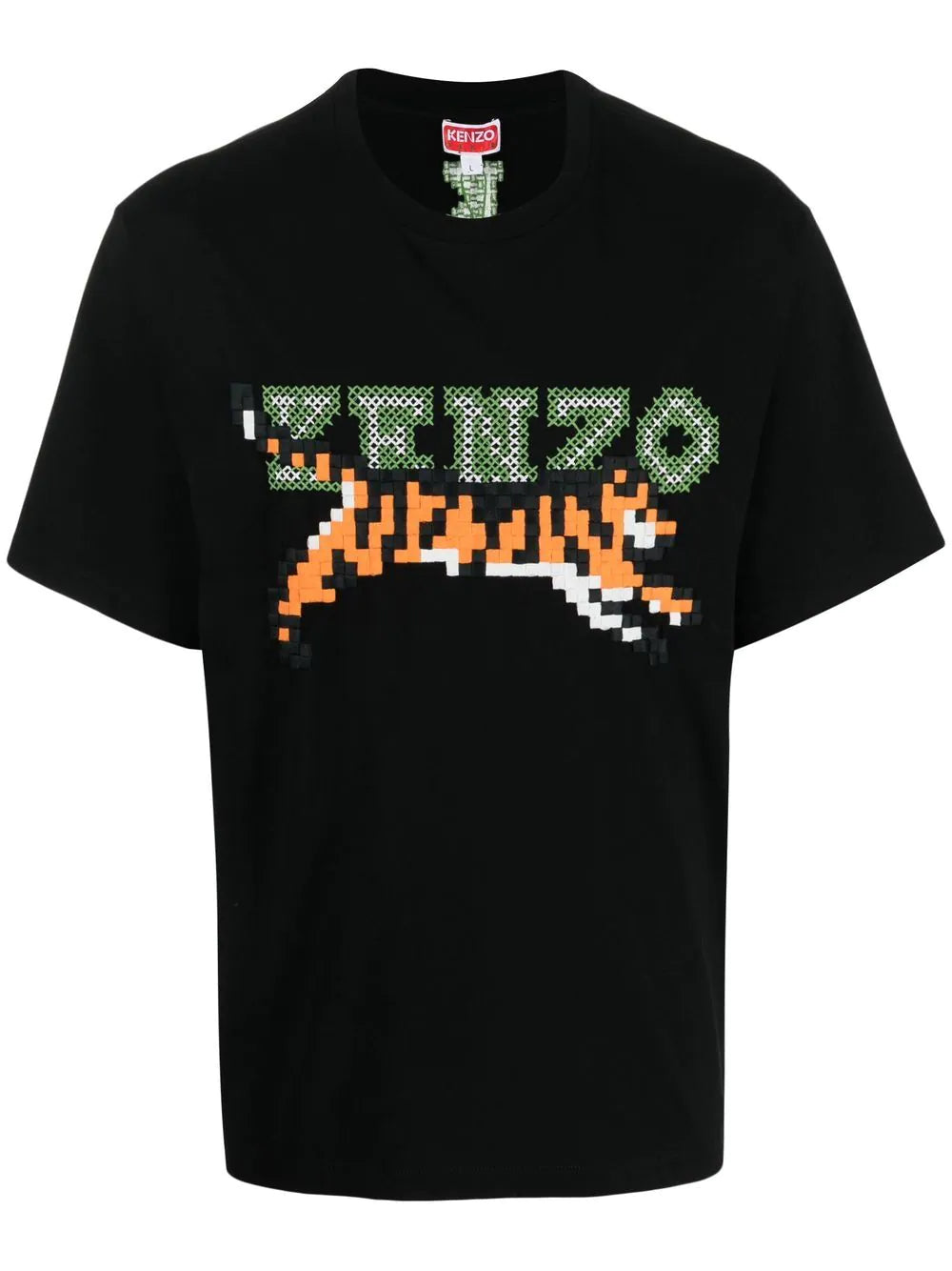 Kenzo  pixel logo-embroidered T-shirt