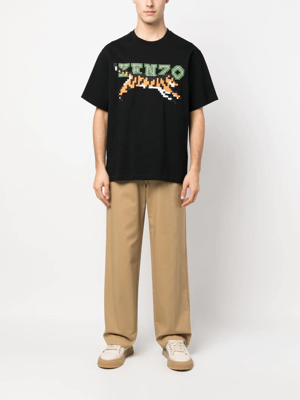 Kenzo  pixel logo-embroidered T-shirt