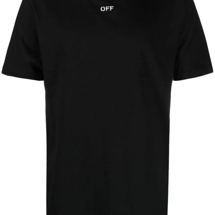 Off-White Arrows-embroidered cotton T-shirt
