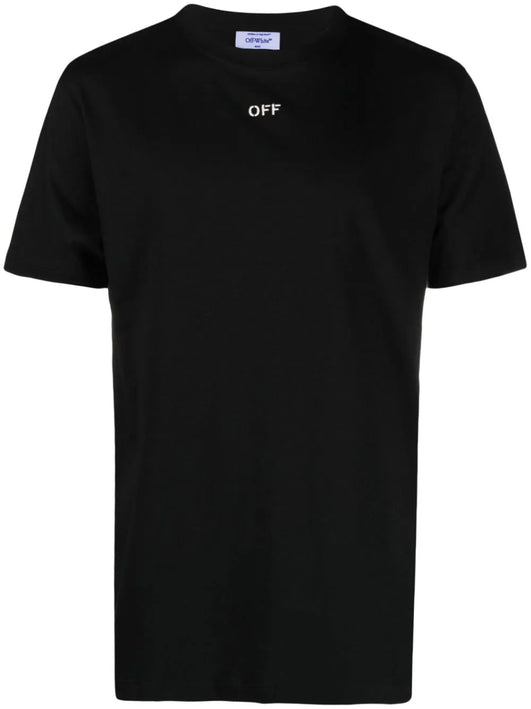 Off-White Arrows-embroidered cotton T-shirt