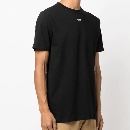 Off-White Arrows-embroidered cotton T-shirt