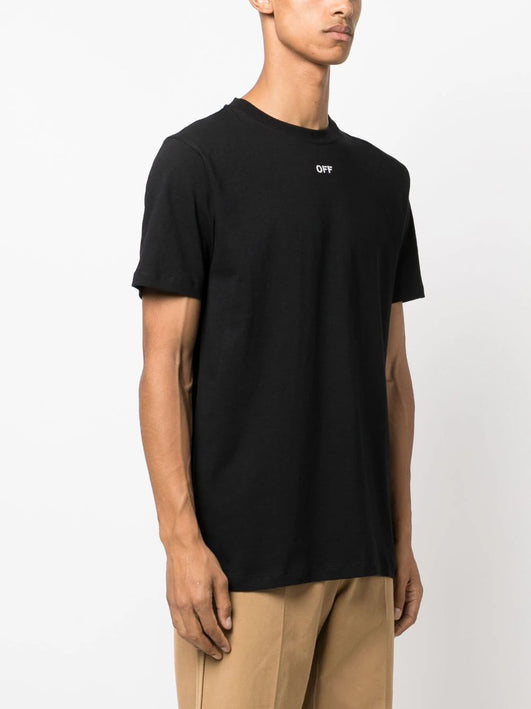 Off-White Arrows-embroidered cotton T-shirt