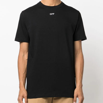 Off-White Arrows-embroidered cotton T-shirt